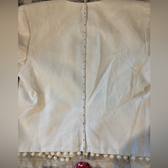 J. Crew White Cropped Linen Blazer - Picture 5 of 6